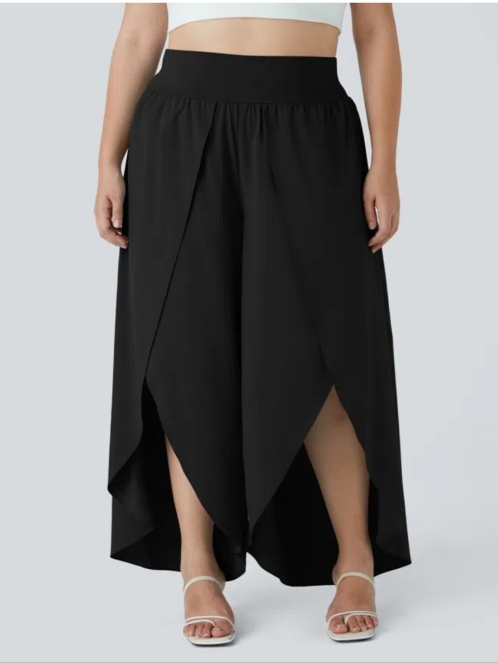 HALARA Black High-Low Tulip Skirt